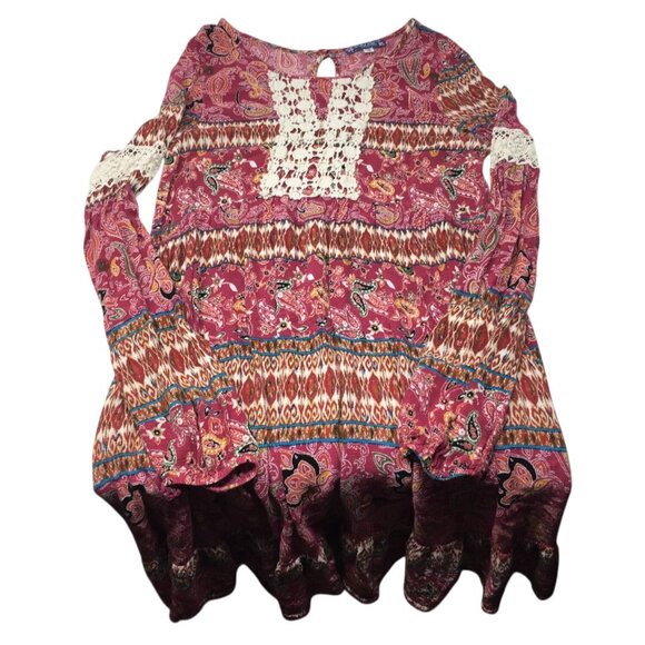 ''Truly Me by Sara Sara'' Girl's Colorful Patterned Dress Size 16 - Picture 1 of 10